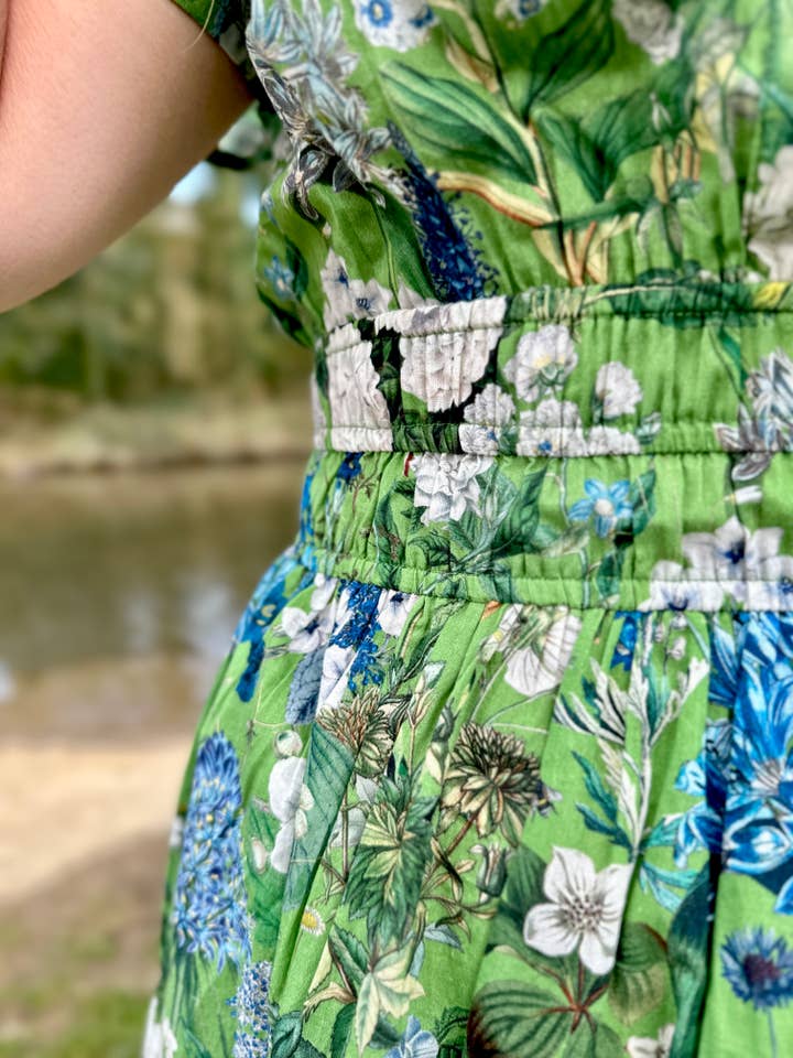 Rosehip Design - Wholesale Dress - Women's - Margot Cotton Dress - Spring Greens1