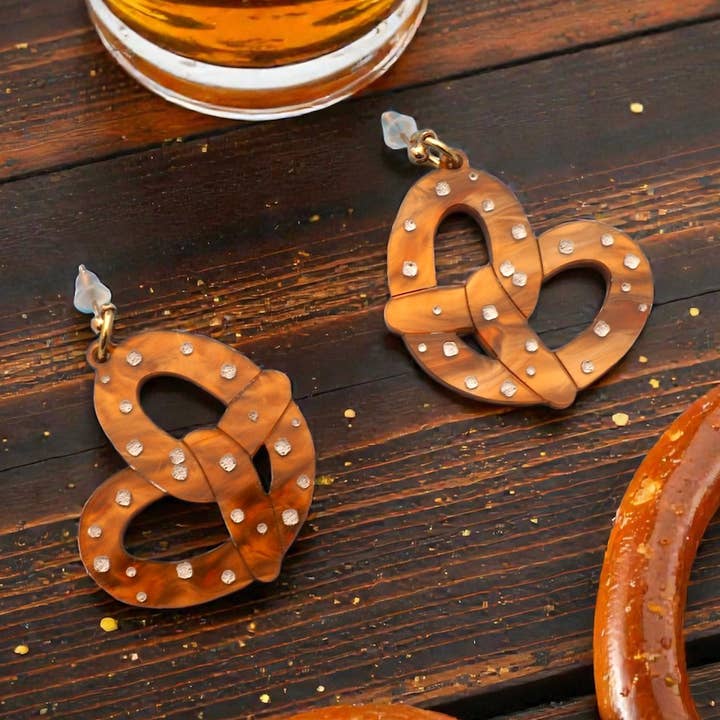 Bavarian Pretzel earrings for wholesale by Rosamond Street