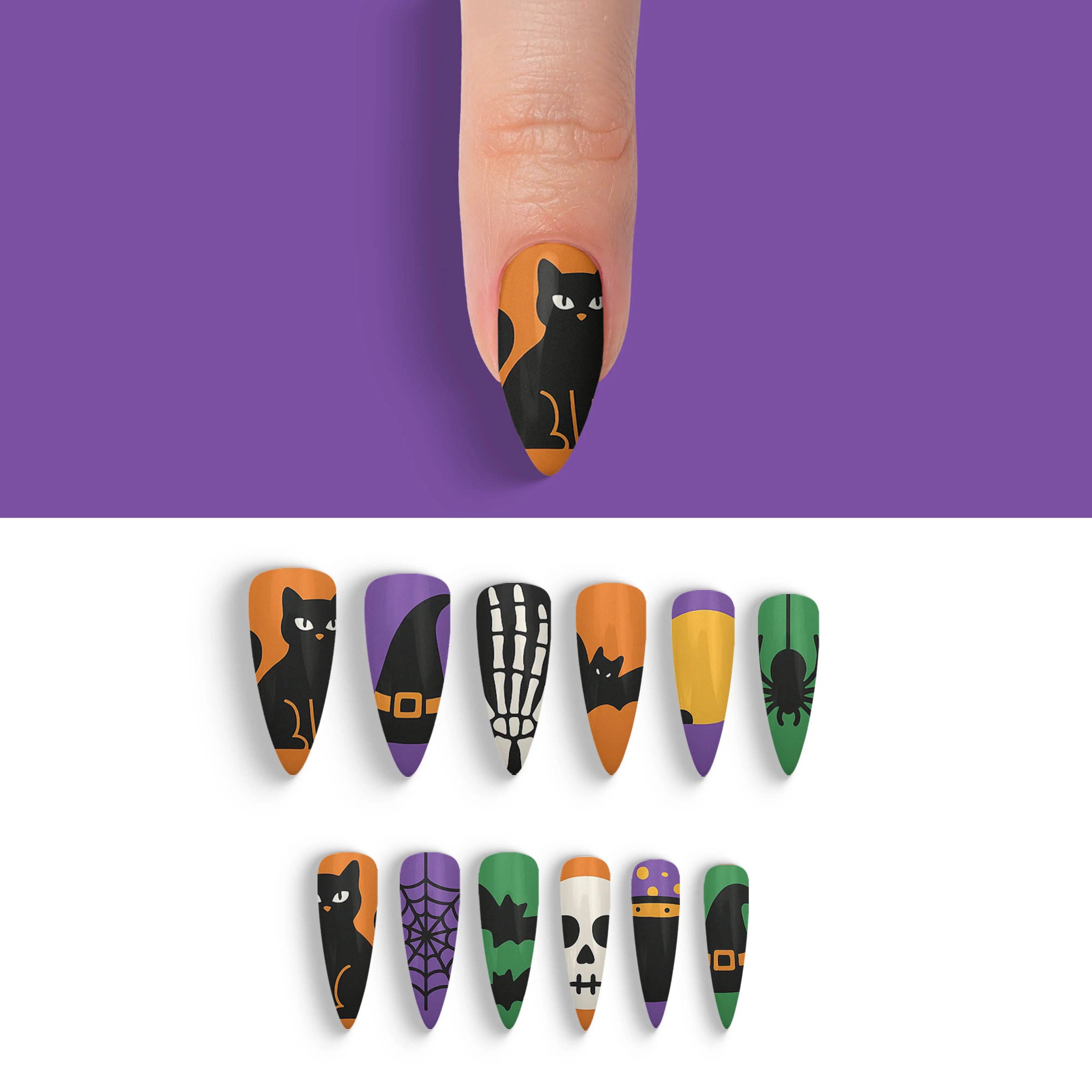 FYNE BODY - Wholesale Press-on/fake nails - Eclipse Enchantment Black Halloween Press-On Nails47