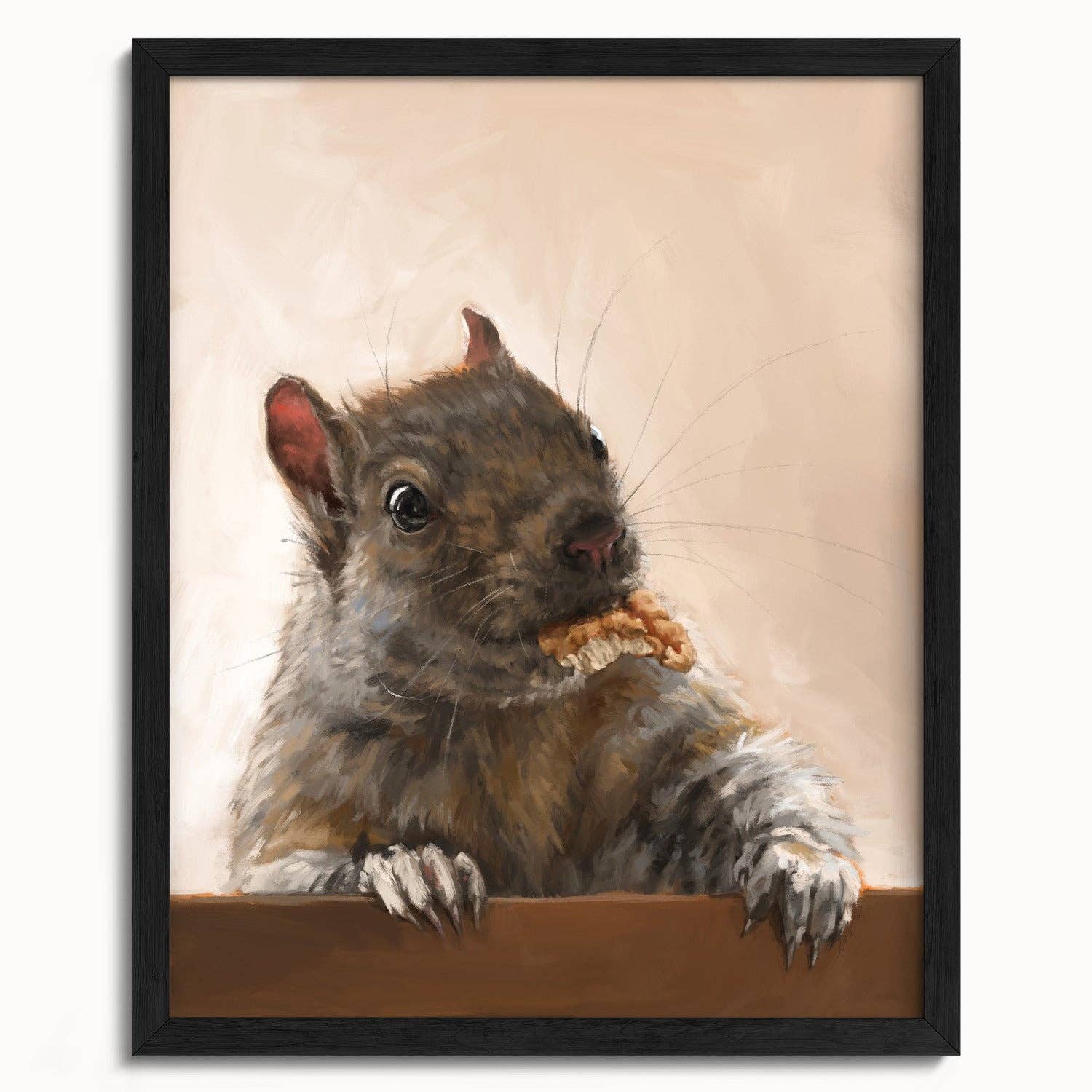 The Ugly Cat Studio - Wholesale Art Print - Grey Squirrel with a Walnut Fine Art Print17