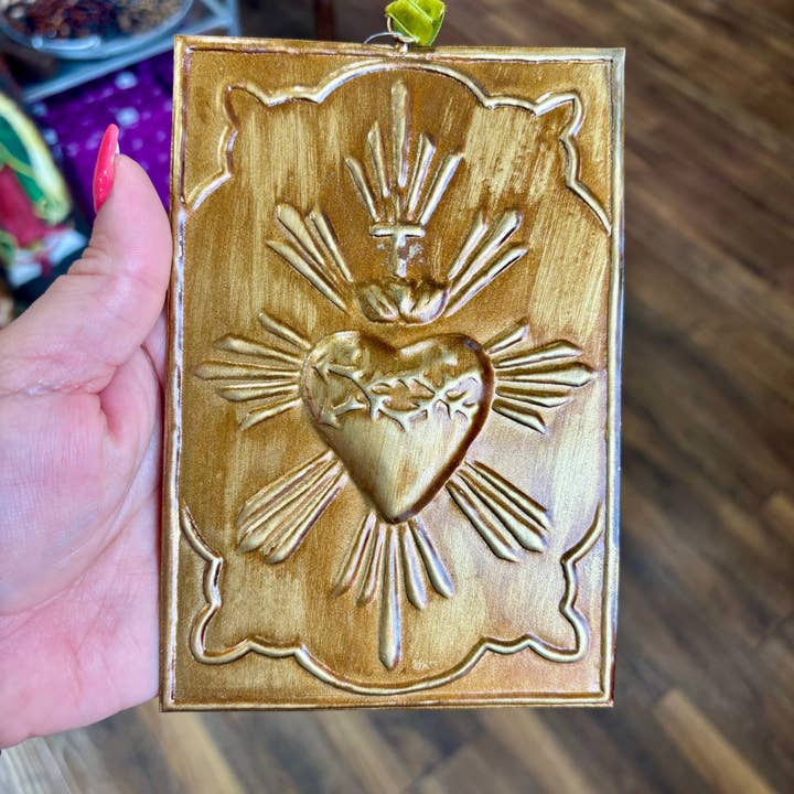 Rectangular Sacred Heart Ornament for wholesale by Love and Honor Jesus LLC