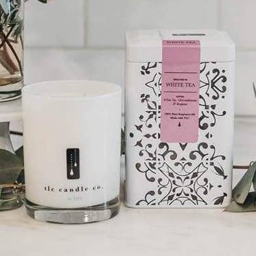 TLC Candle Co. - Wholesale Jar/Filled Candle - White Tea - White Tea Candle0