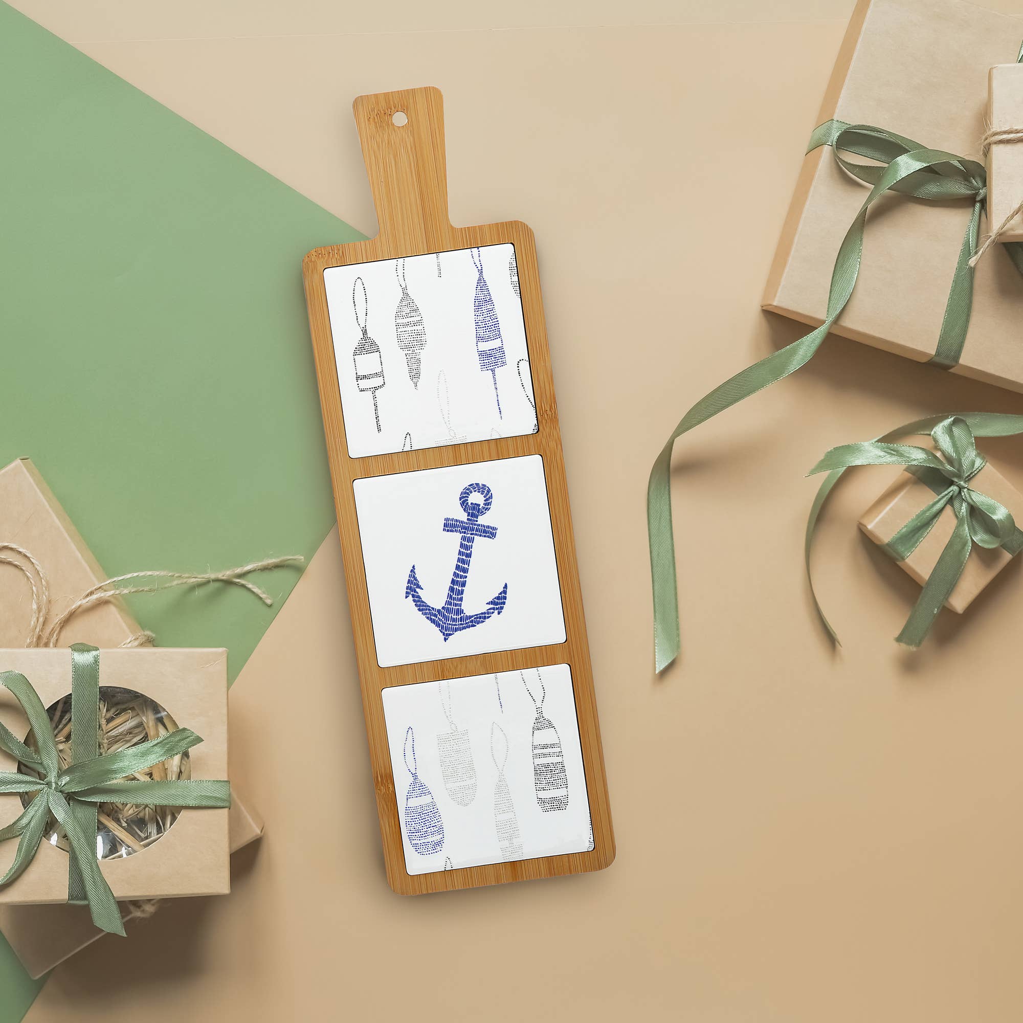 Pavilion - Wholesale Trivet - Lake - 16.5" Bamboo & Ceramic Tile Trivet3