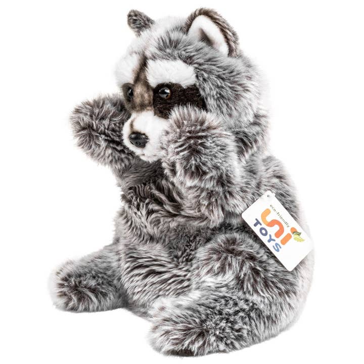 Uni Toys - Wholesale Stuffed/Plush Toy - Kids & Baby - Raccoon hand puppet - 26 cm (height) - cuddly/plush toy