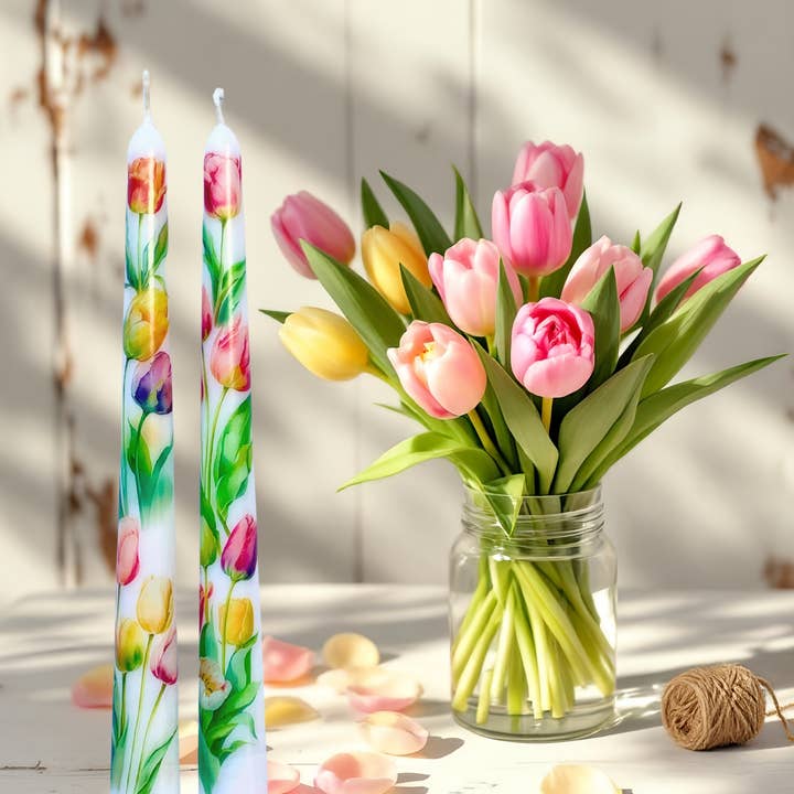 Designs by Michaela - Wholesale Tapered Candle/Candlestick - Tulip Taper Candles for Home Decor and Gifts1