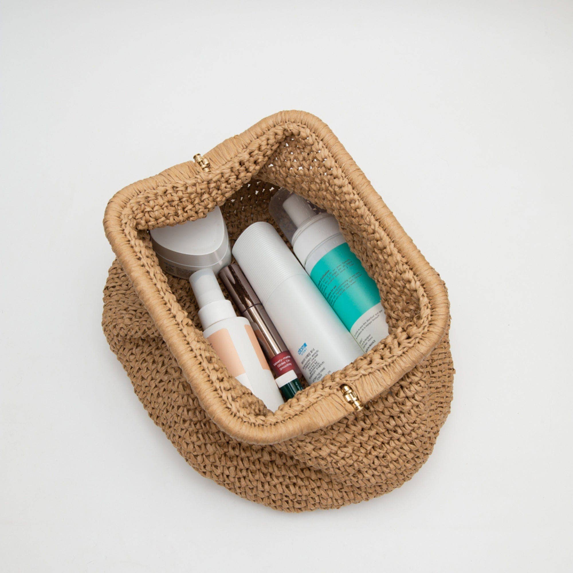 MiMi Wholesale - Wholesale Clutch Bag - Women's - TG10636 Bila Hinge Straw Clutch Bag2