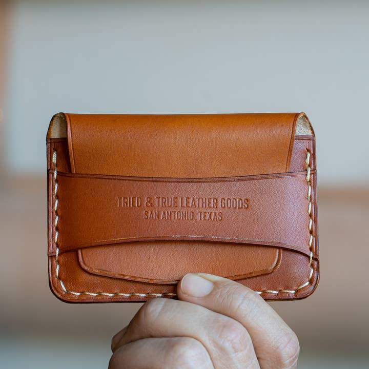 The Commuter Flap Wallet for wholesale by Tried and True Leather & Goods