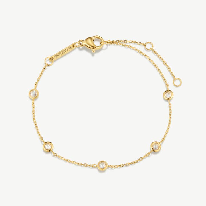 Pulseira de Corrente com Múltiplas Pedras por atacado de D. Louise