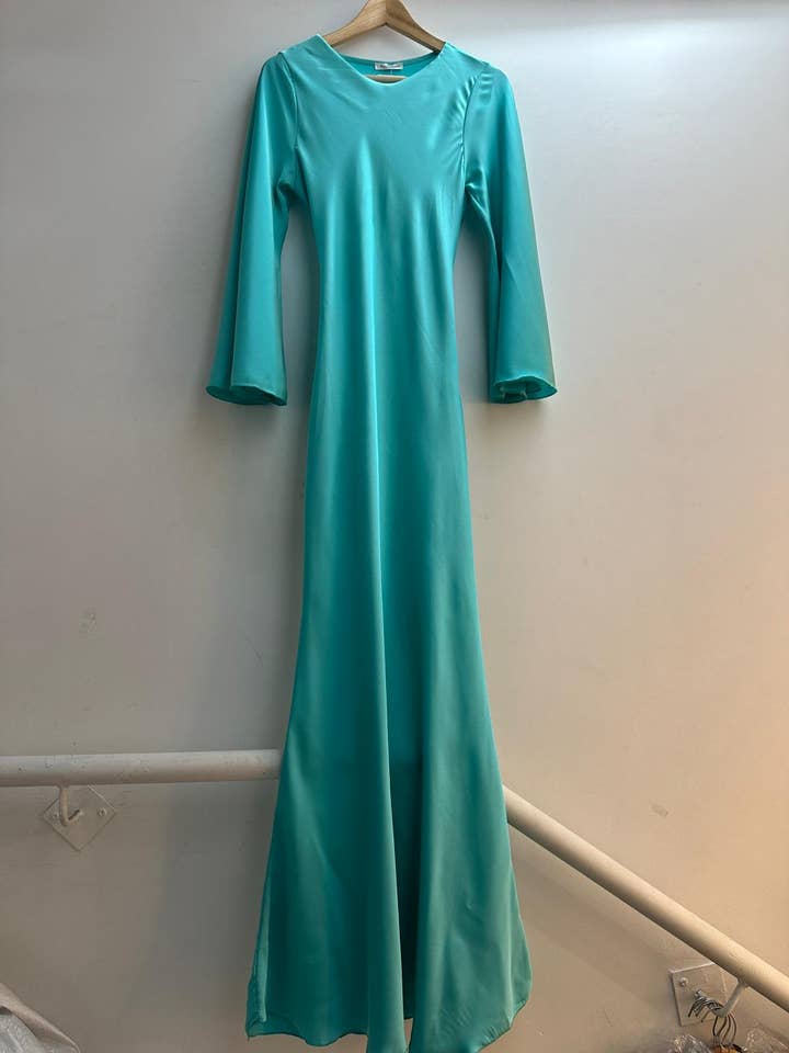 10483UB long satin dress one size for wholesale by LORIANE