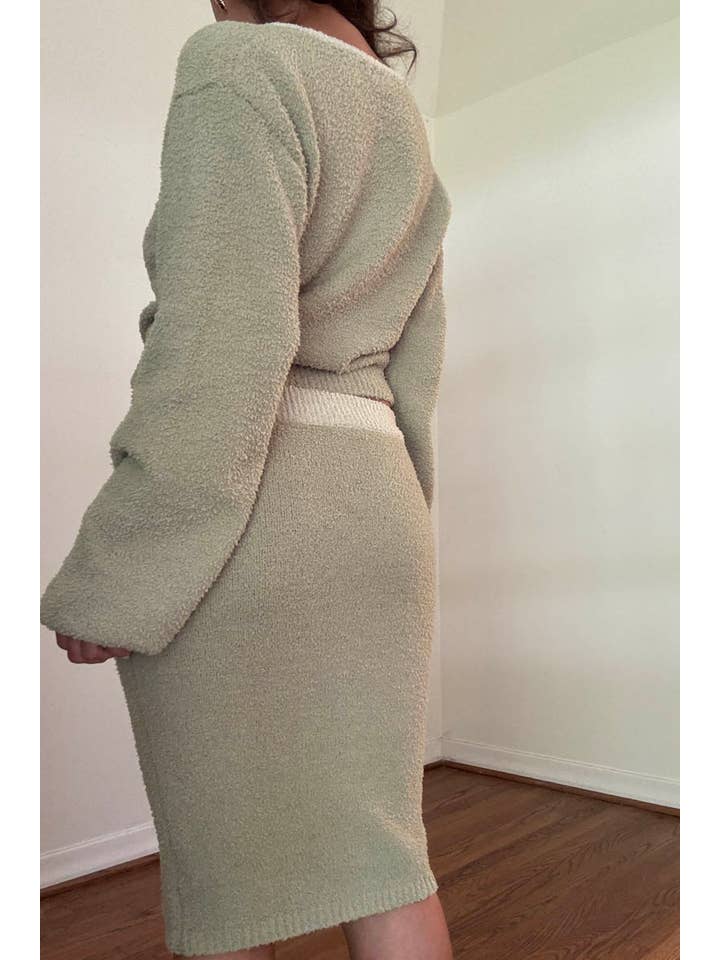 Salty - Wholesale Top & Skirt Set - Women's - CROP VNECK TOP & TOP & MINI SKIRT SET16