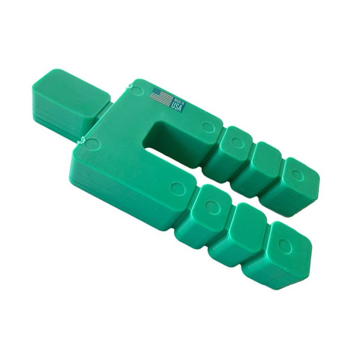 Spessore Glazelock 4 3/16" L x 1 7/8" W con mini slot da 5/8" impilabili, quadrati, in plastica per la vendita all'ingrosso da parte di FLI Products