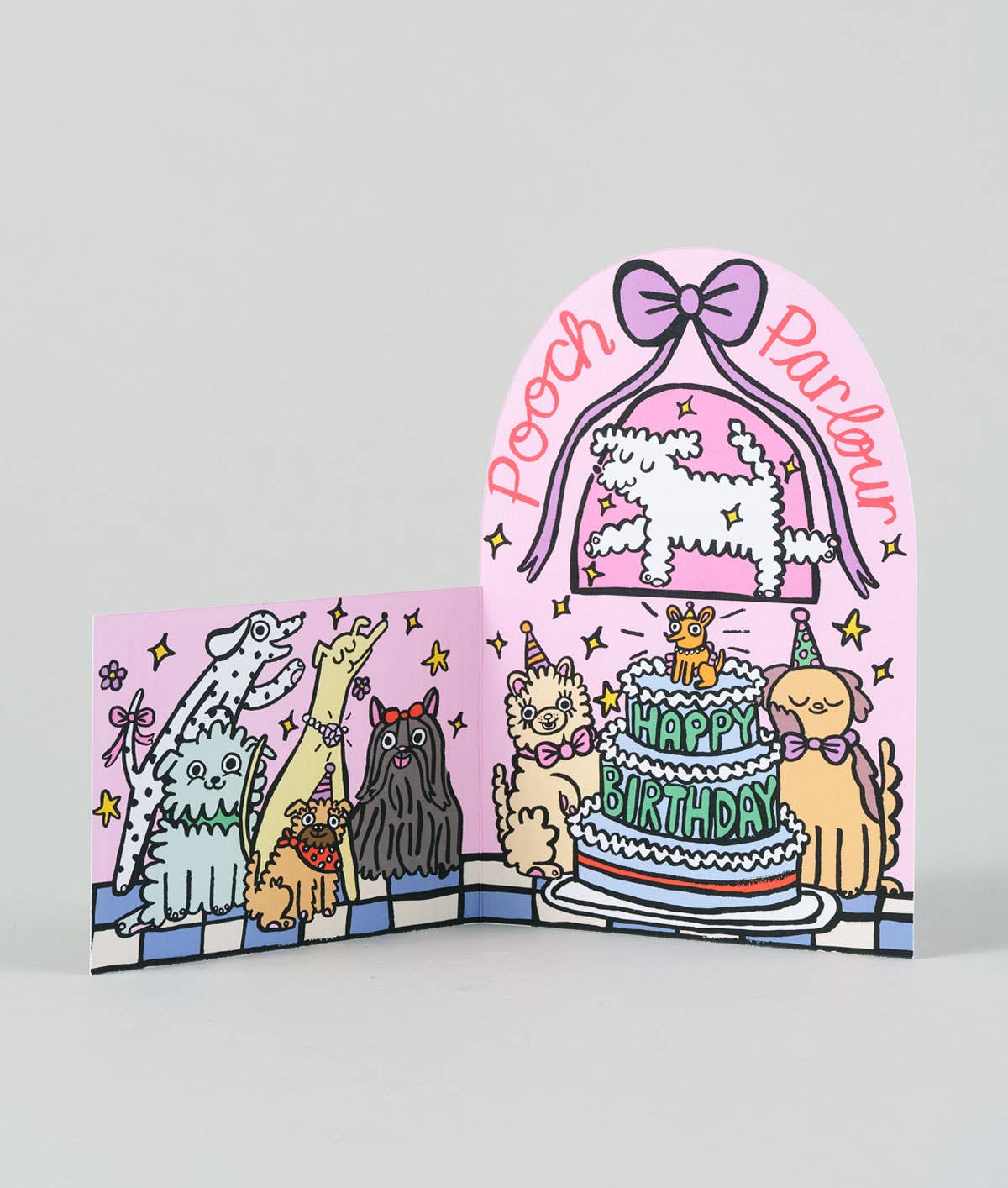 Wrap (US duties paid) - Wholesale Birthday Card - Pooch Parlour Fold Out Kid's Birthday Card0