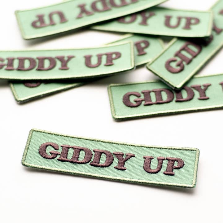 Union Made - Wholesale Patch - Giddy Up Embroidered Iron on Patch - Western