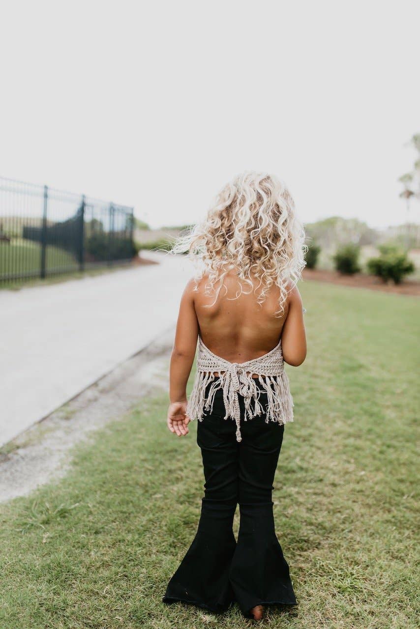 Oopsie Daisy - Wholesale Jeans - Kids - Kids Black Denim Flare Pants1