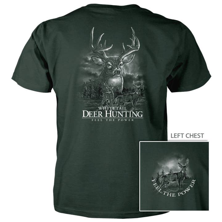 Old Country Outfitters - Vente T-shirt sérigraphié – unisexe - Ressentez la puissance de la chasse au cerf - T-shirt en coton 4,5 oz3