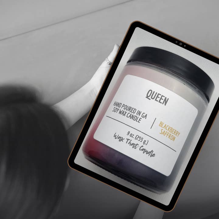 Queen Blackberry & Saffron Soy geurkaars voor wholesale door Wax That Candle