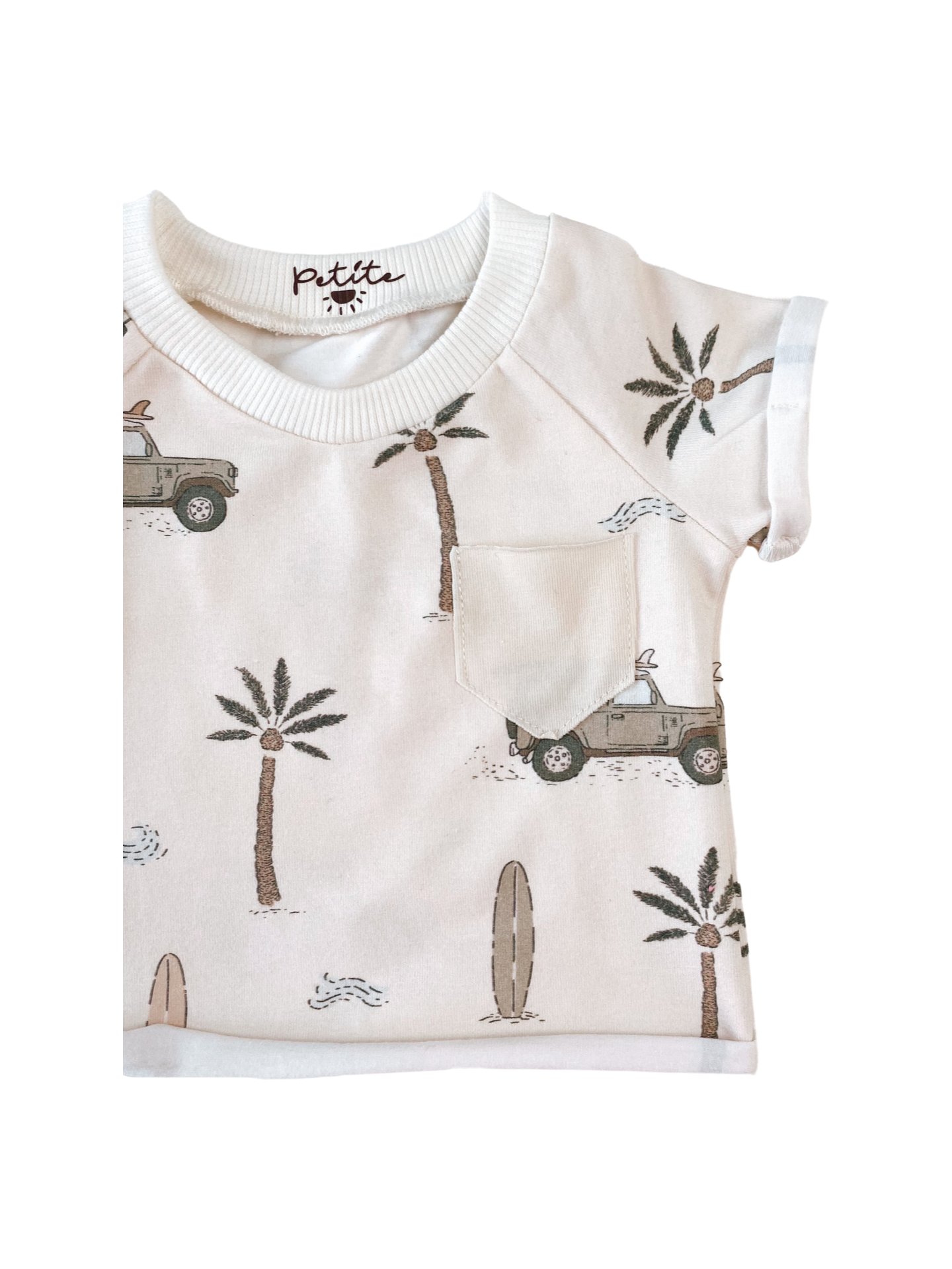 PETITE EvelinaApparel - Wholesale T-Shirt - Baby - Baby jersey t-shirt / cars & palm trees1