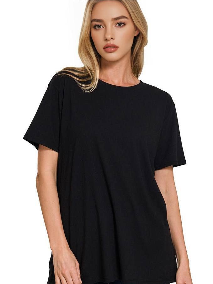 .0723 T-shirt de Algodão de Manga Curta com Gola Redonda para Mulher SI-26293 por atacado de 42POPS