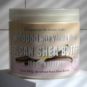 Vispad afrikanskt elfenbensheasmör, Vaniljblush - 12oz för wholesale av RA Cosmetics