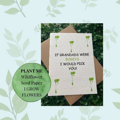 Grandad birthday/ father's day card, Plantable birthday card for wholesale by Little princess crafts