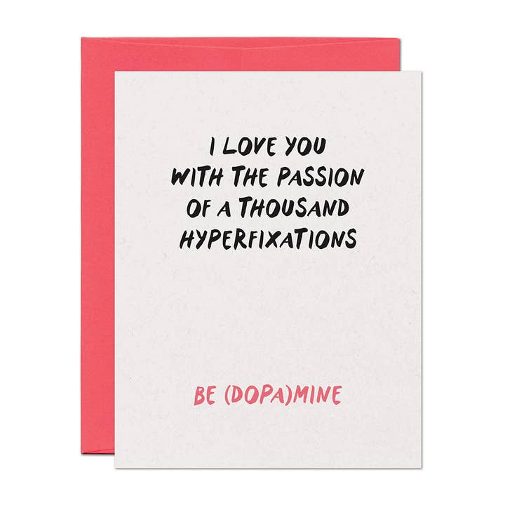 Be dopaMINE ADHD Friend Love Card for wholesale by Warren Tales