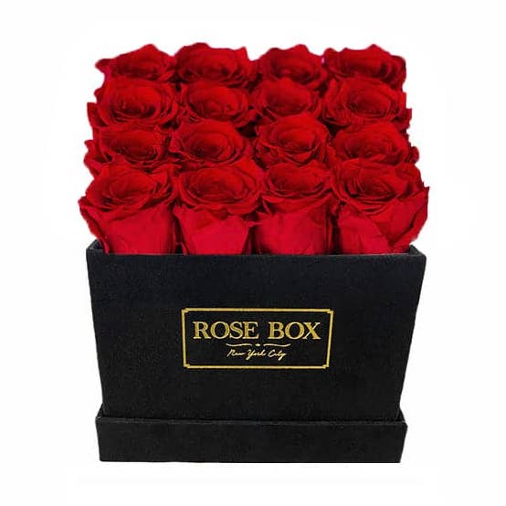 Caja cuadrada mediana personalizada para venta al por mayor de Rose Box NYC
