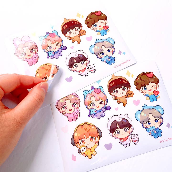 BTS Sticker Sheets for wholesale by ToasterKiwi