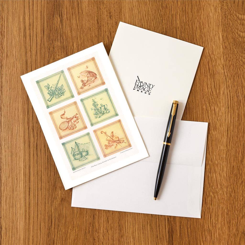 Found Image Press - Wholesale Stationery/Notecard Set - Greeting Card DA-405 German Tile Patterns1