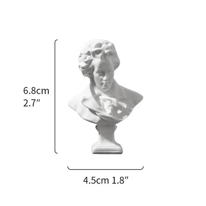 Magnifique Hearts - Wholesale Decorative Figurine - Miniature Busts Of Music Composers - Beethoven, Molliere, Br