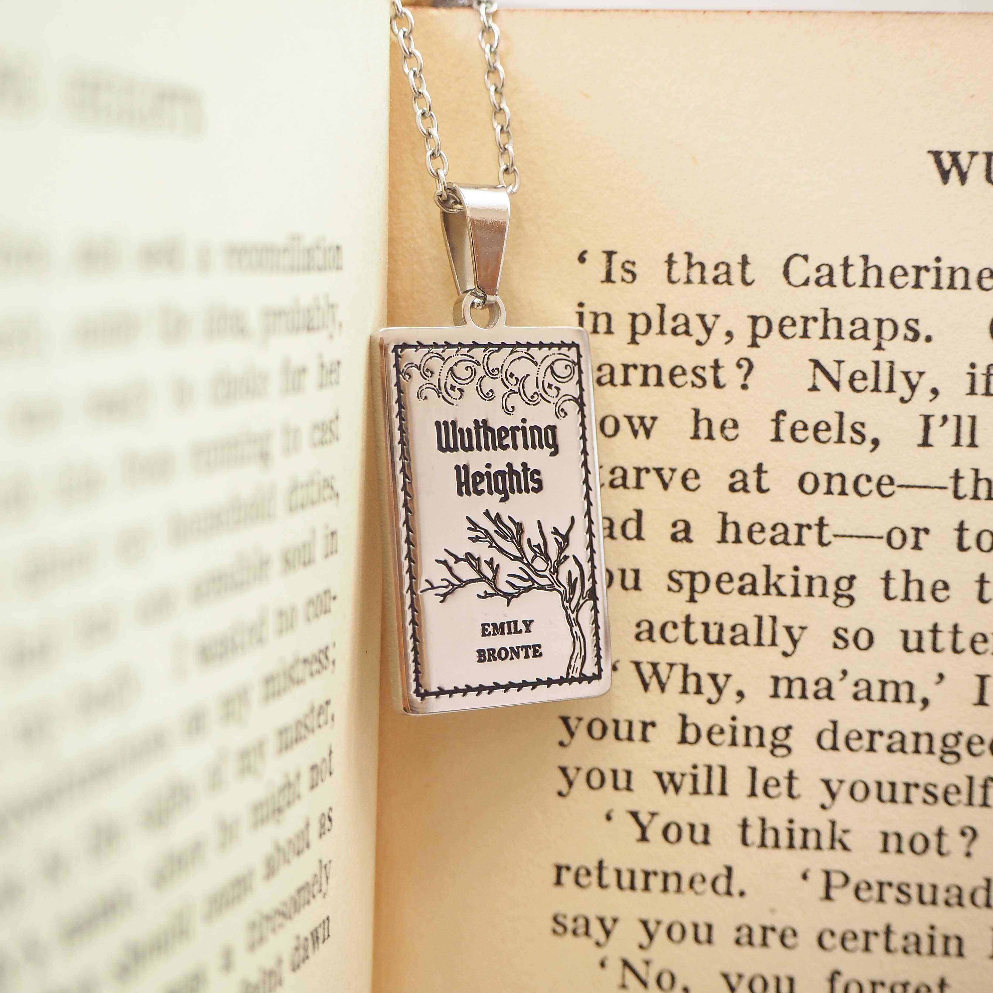 LiteraryEmporium - Wholesale Pendant/Charm Necklace - Wuthering Heights Book Necklace2