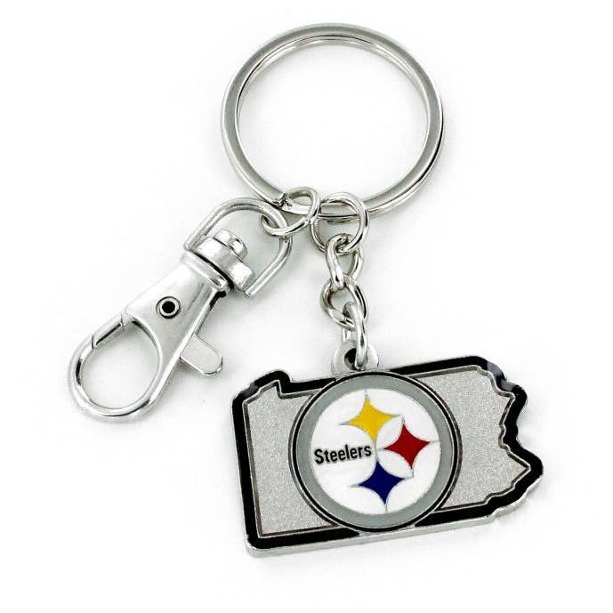 NFL Pittsburgh Steelers State Design Heavyweight Keychain for wholesale by Aminco USA