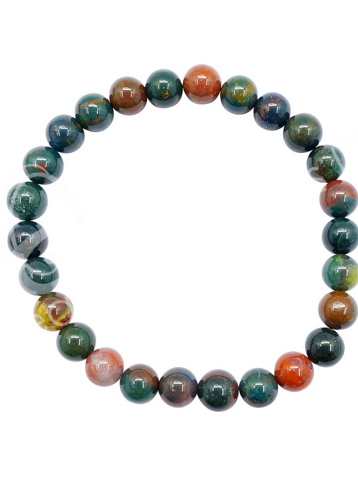 (PC)ARMBAND - BLUTSTEIN (8 MM) 20-21,5 CM für den Großhandel von Oceanic Linkways Inc