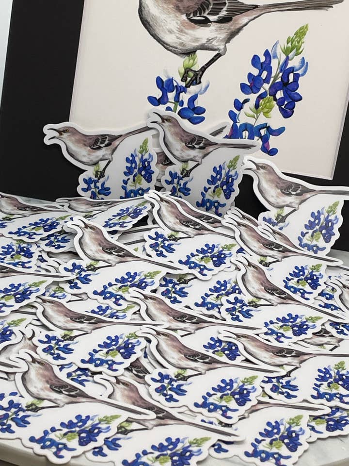 Spottdrossel - Aufkleber für den Großhandel von Bird Art by KB