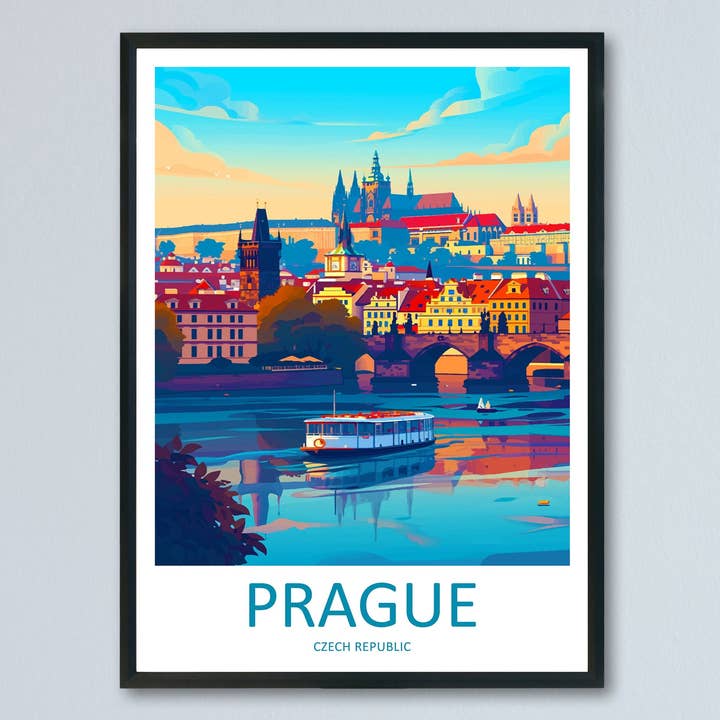 Stampa da Parete di Viaggio a Praga Decorazione da Parete di Praga Arredamento per la Casa Regalo di Praga per Amanti dell'Arte Repubblica Ceca Regalo per Amanti dell'Arte Decorazione Artistica di Praga per la vendita all'ingrosso da parte di TravelzonaArt