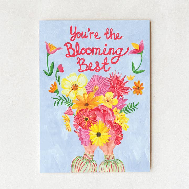 Mothers Day card - You're the Blooming Best' - Blank Inside for wholesale by Violets Print House