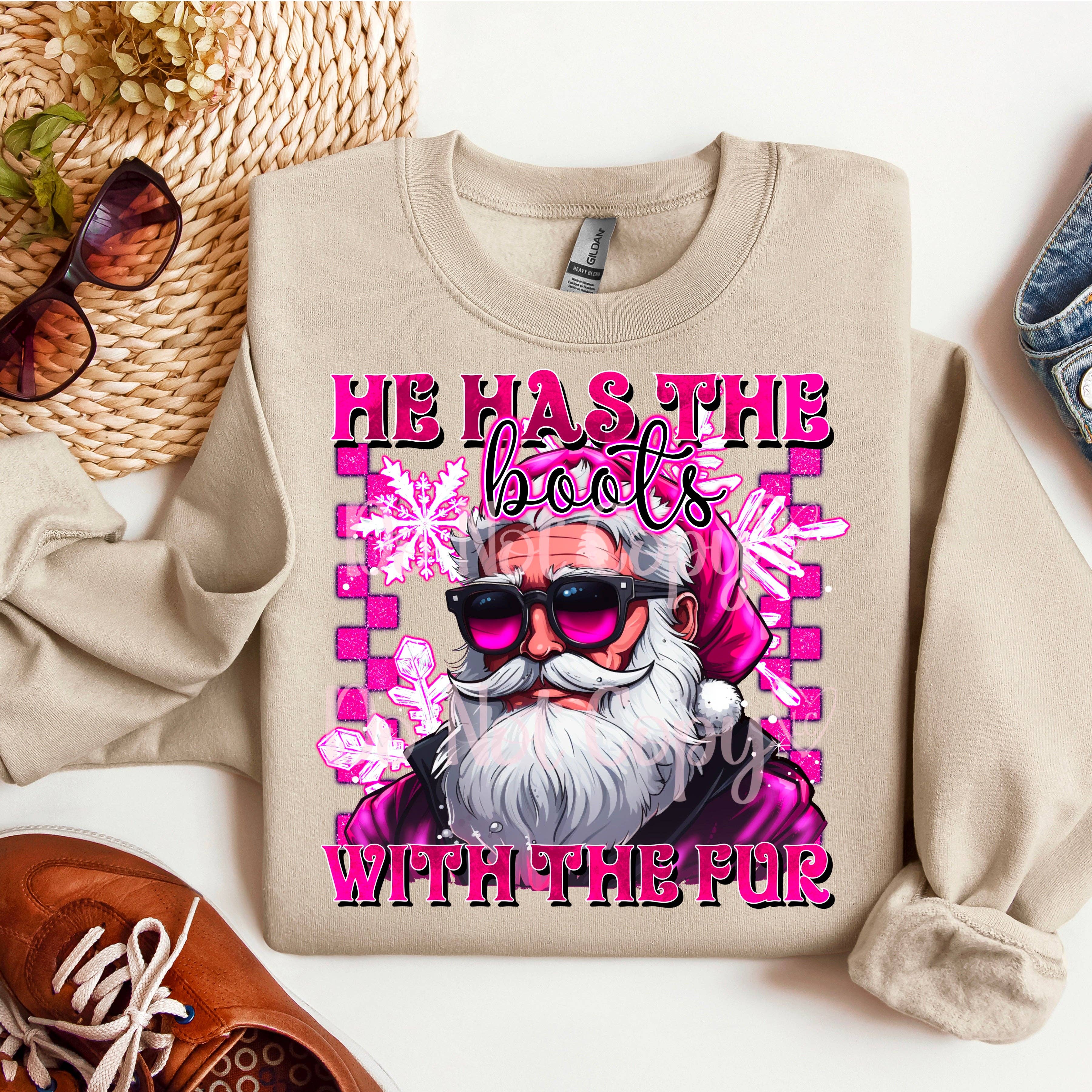 Lauras Closet - Venta al por mayor Camiseta serigrafiada - Mujer - Camiseta gráfica "Has the Boots with the Fur"0