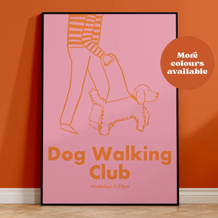 Lauren Beth Designs - Wholesale Art Print - Dog Walking Club Handdrawn Print2