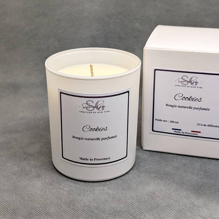 Natuurlijke geurkaars Cookies - Premium Formulering voor wholesale door Sarl SdG / Souffle de Gaïa