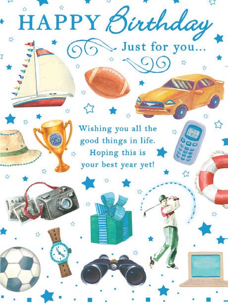 Indulge - Male Birthday 08598 for wholesale by Carol Wilson Fine Arts Inc./For Arts Sake