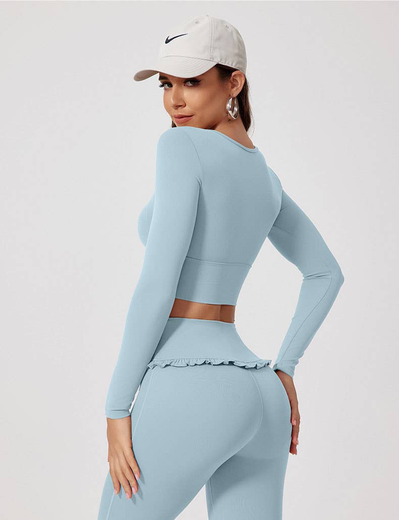 Crave by FW - Wholesale Athletic Top - Women's - Long Sleeve Crop Sports T-Shirt1