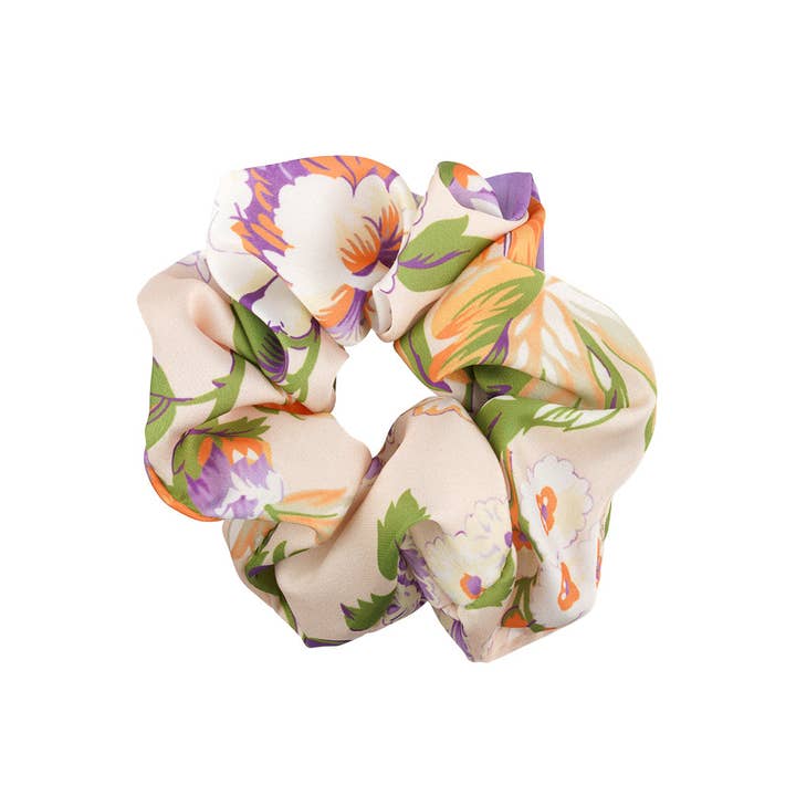 limlim – Engroshandel Scrunchie – Kvinder – PASTEL SATIN FLORAL SCRUNCHIES