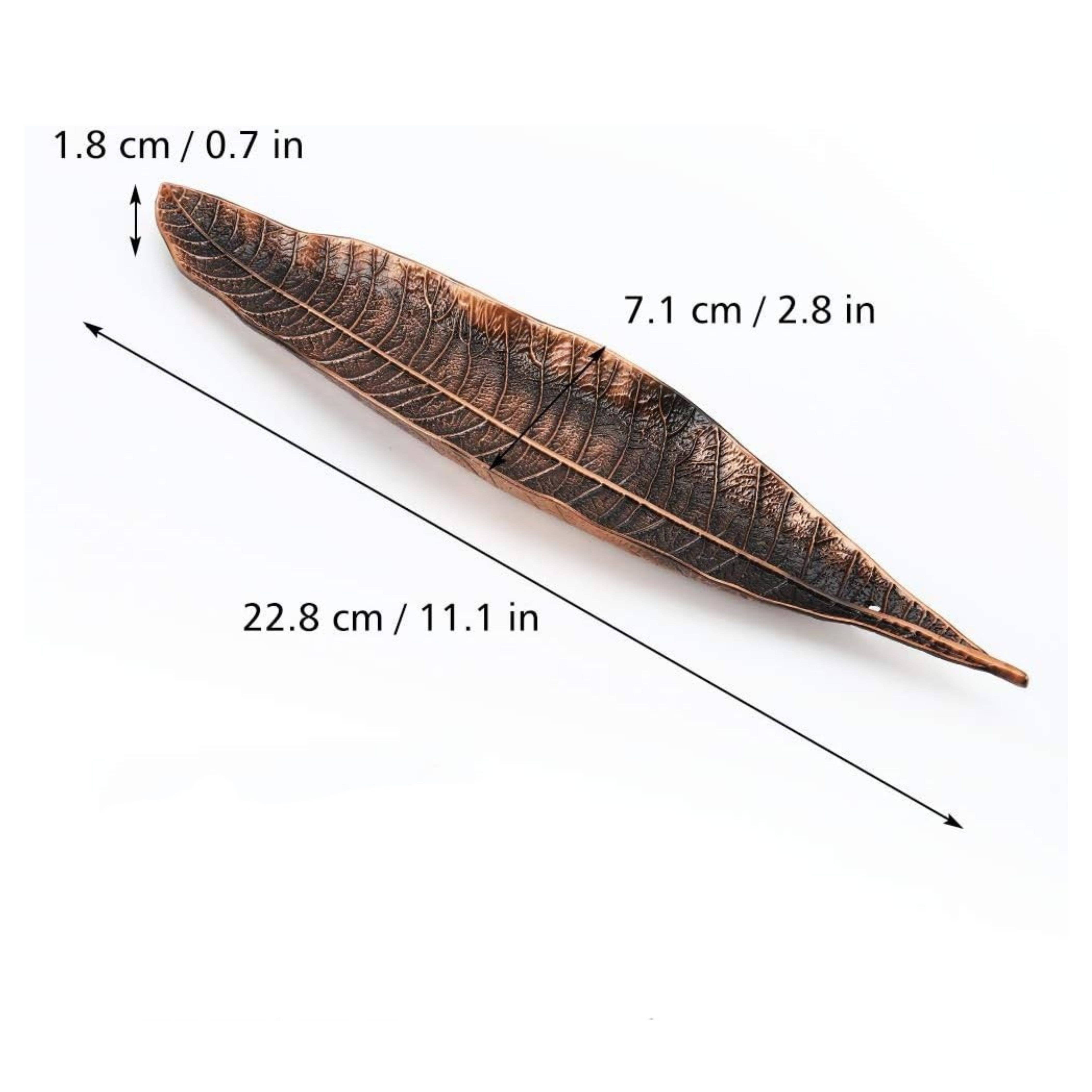 Magnifique Hearts – Großhandel Räucherstäbchenhalter – Bronzefarbener Blatt-Räucherstäbchenhalter für Wohnkultur, Meditation und Yoga3