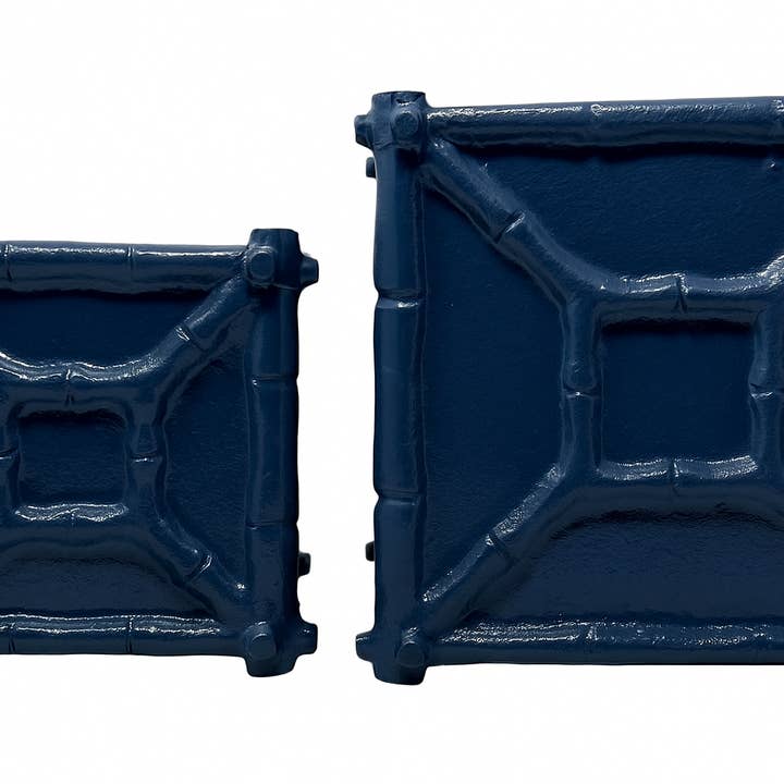 Marineblå bambusboksplantekasse for engroshandel hos The Enchanted Home