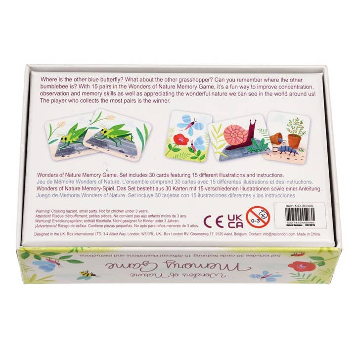 Bobangles - Wholesale Brain Game - Kids - Rex London Memory Game - Wonders of Nature