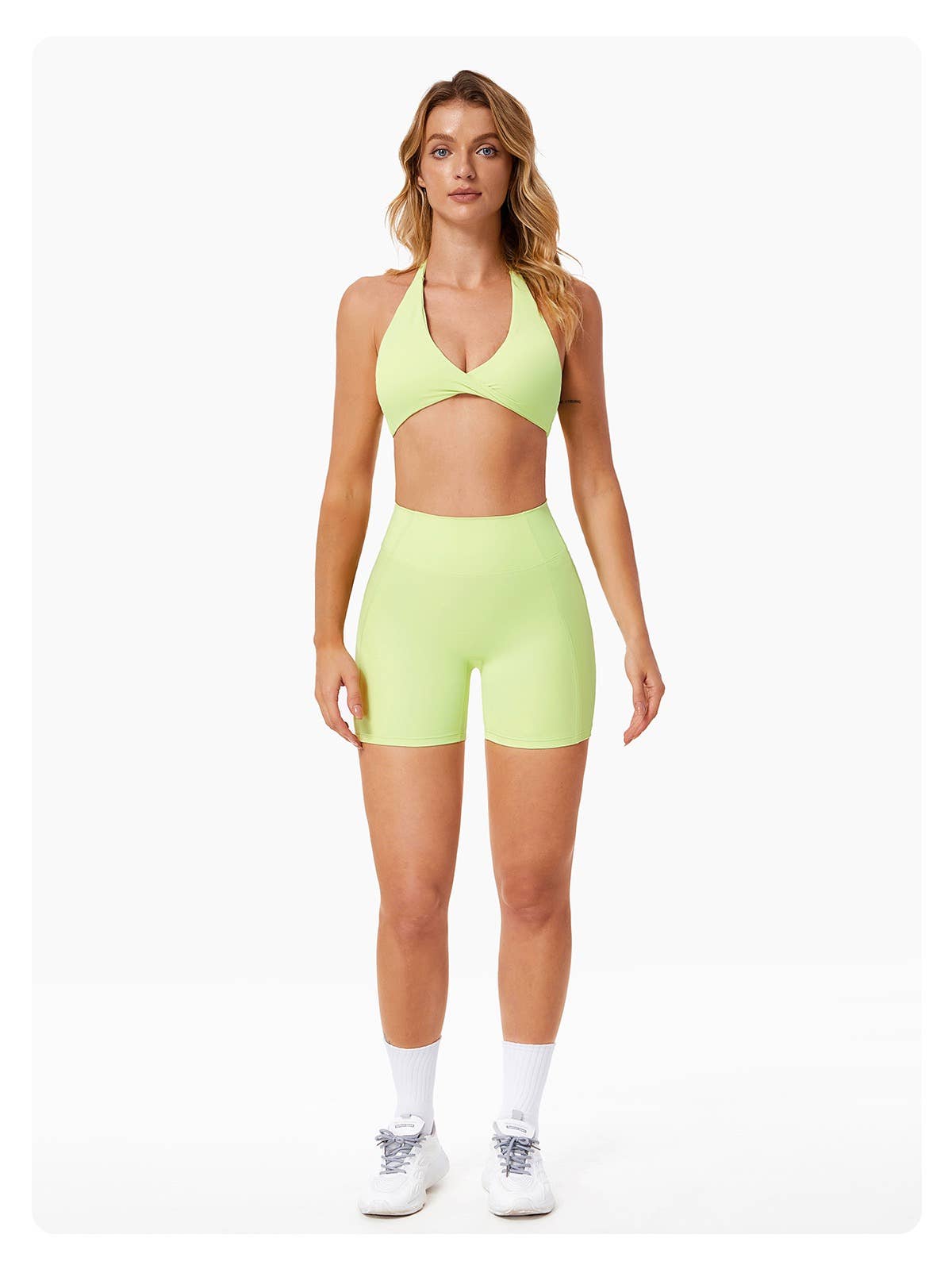 Mantra Active - Wholesale Activewear Set - Women's - Chloe Twist Front Sports Bra & Shorts Activewear Set 5