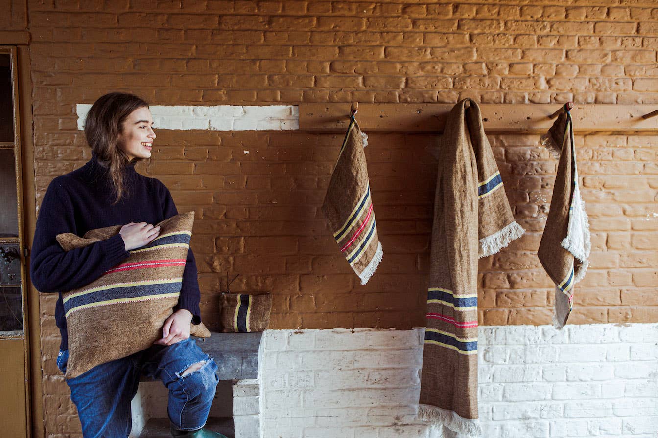 Libeco Home - Wholesale Chair Cushion - The Belgian Pillow Cover Camp Stripe2