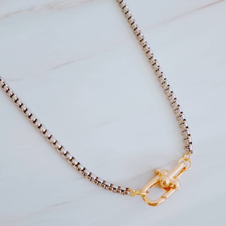 U Link Lock Chain Necklace for wholesale by Ellison+Young