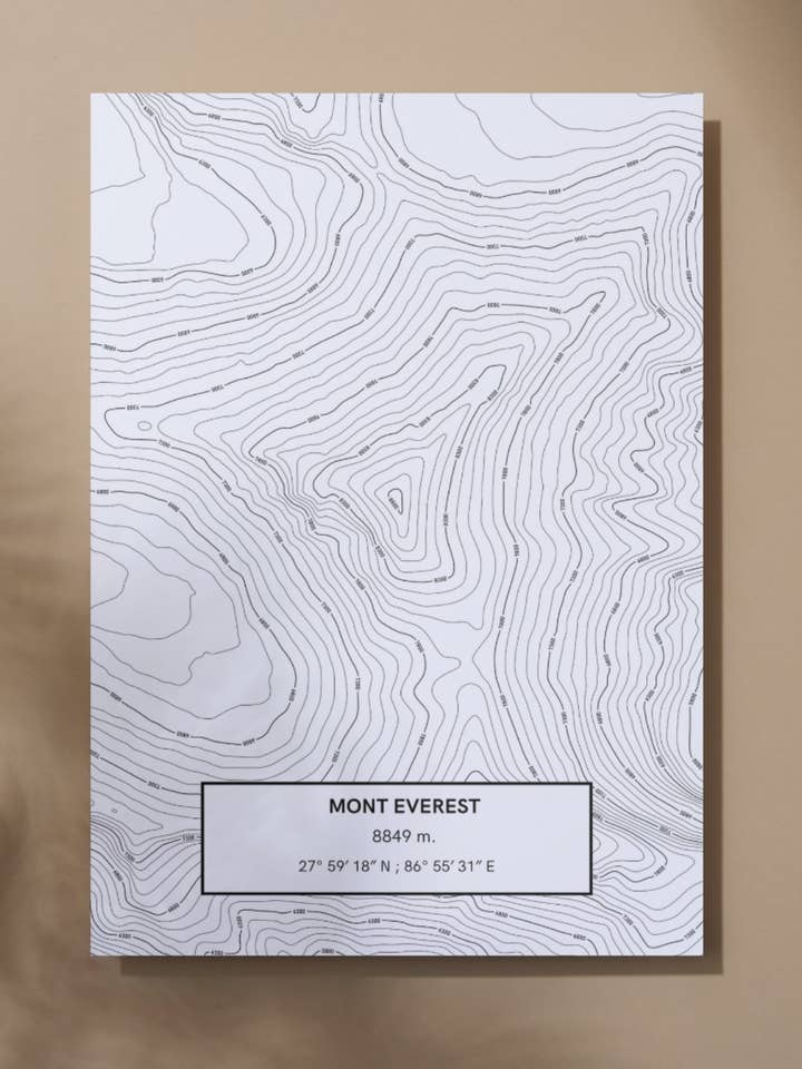 Vis topografi af Everest for engroshandel hos La classe de JJonet