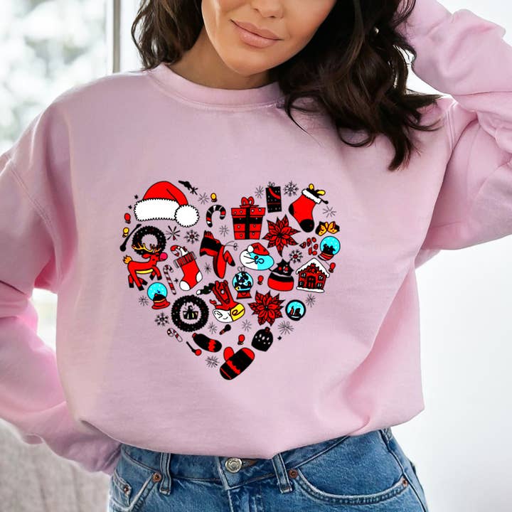 Weihnachtsherz - Sweatshirt & Kapuzenpullover für den Großhandel von LA Shirt Company