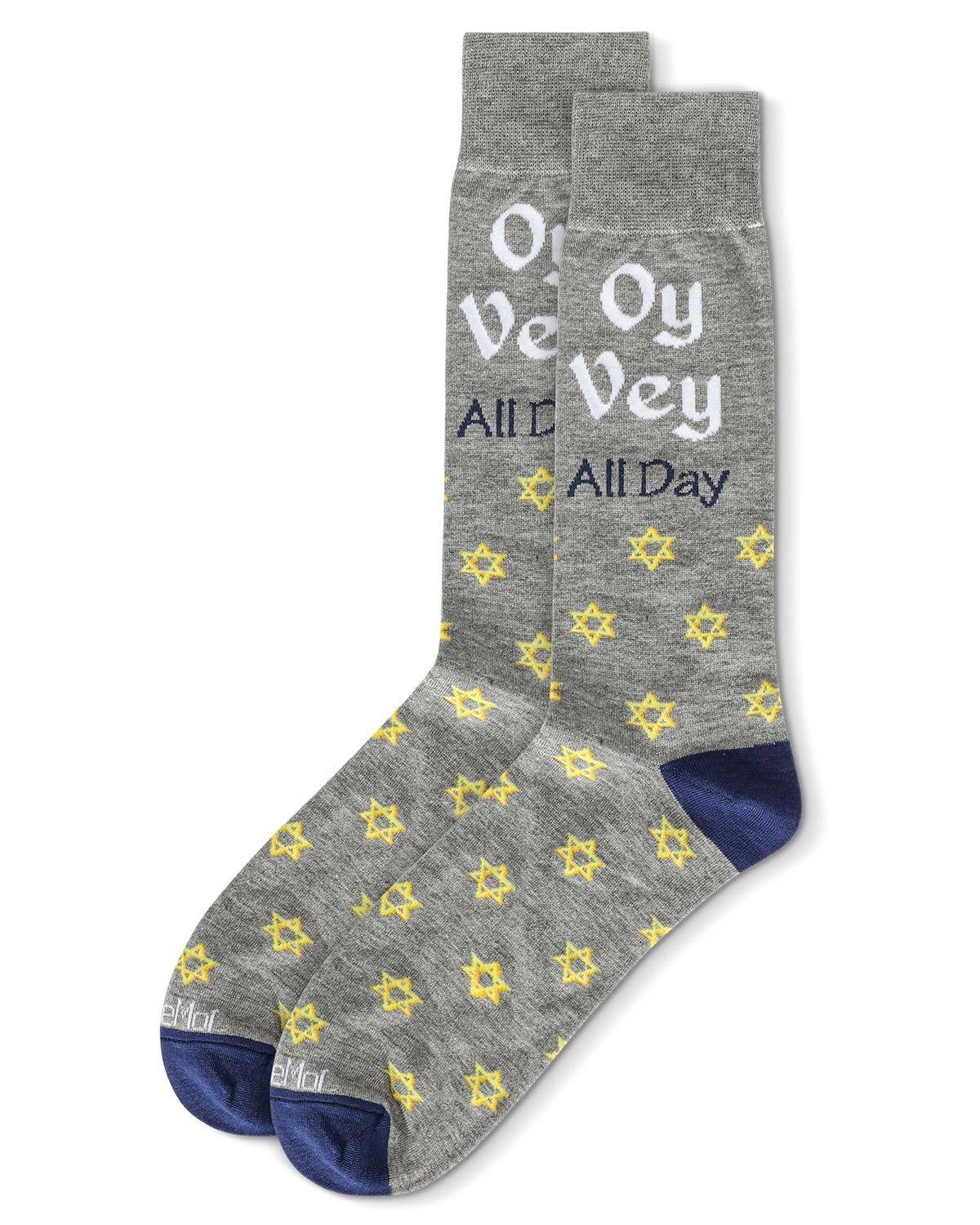 Heather Gris Med Calcetines cortos de bambú Oy Vey All Day para hombre de venta al por mayor en Faire2